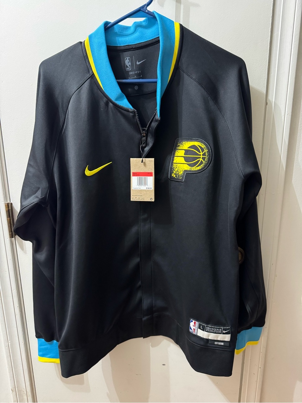 Nike Black Pacers Jacket with Yellow & Blue Accents
